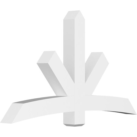 Ekena Millwork Alberta Architectural Grade PVC Gable Bracket, 72"W x 42"H x 6"D x 6"F, 14/12 Pitch GBP072X42X0606ALB00